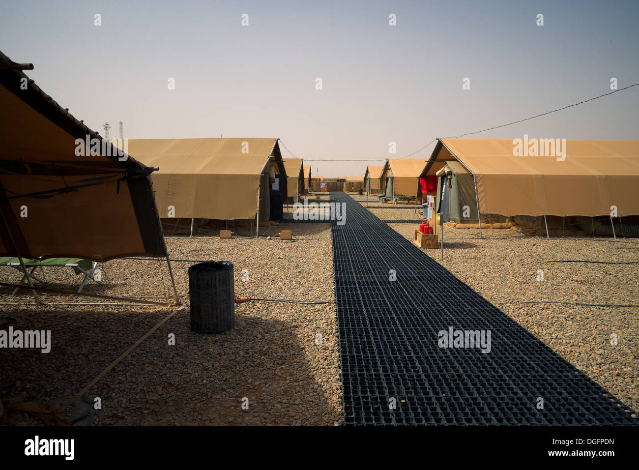 Camp Bastion, Afghanistan alloggio tende Foto Stock