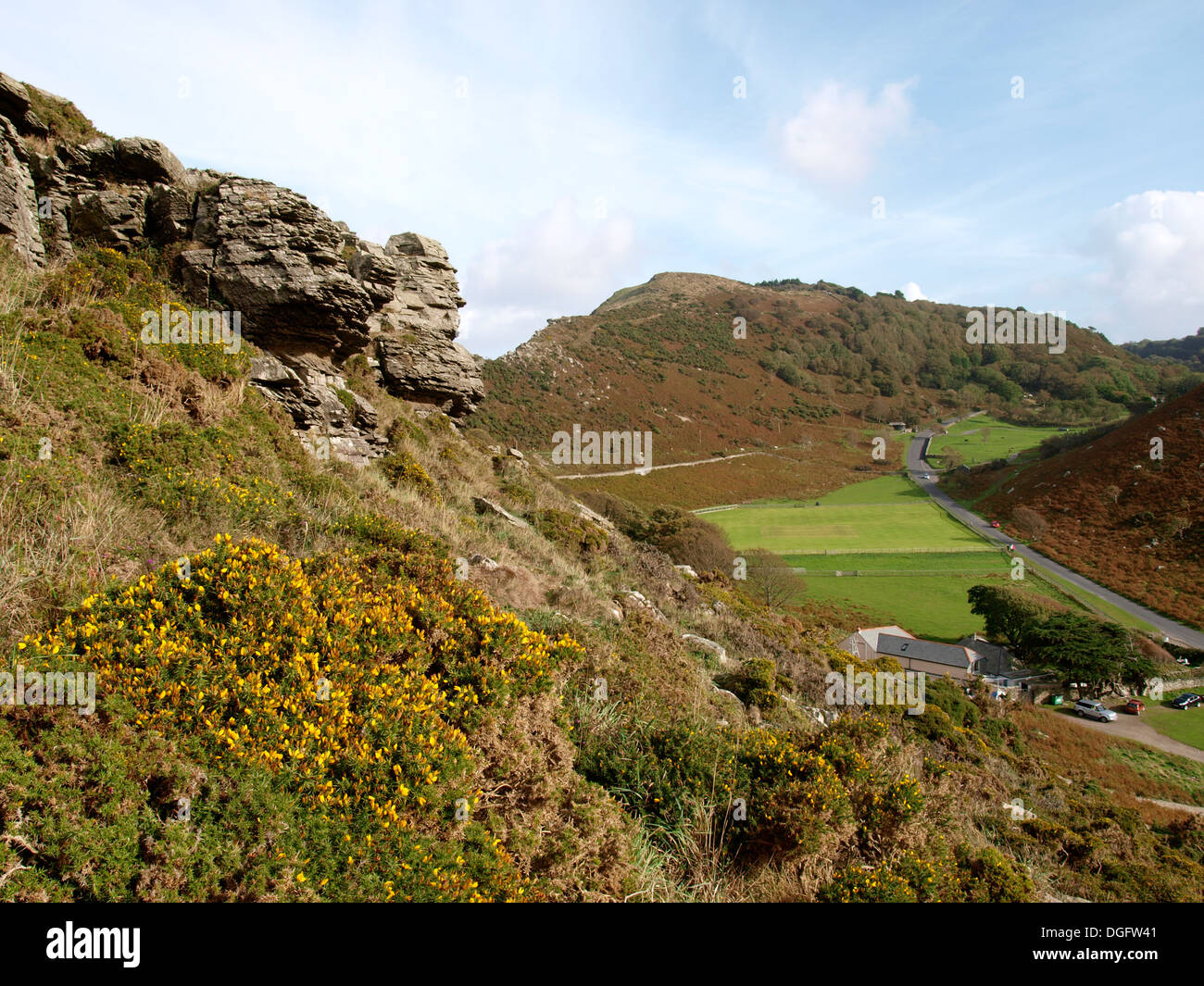 Valle di rocce, Exmoor, Devon, Regno Unito Foto Stock