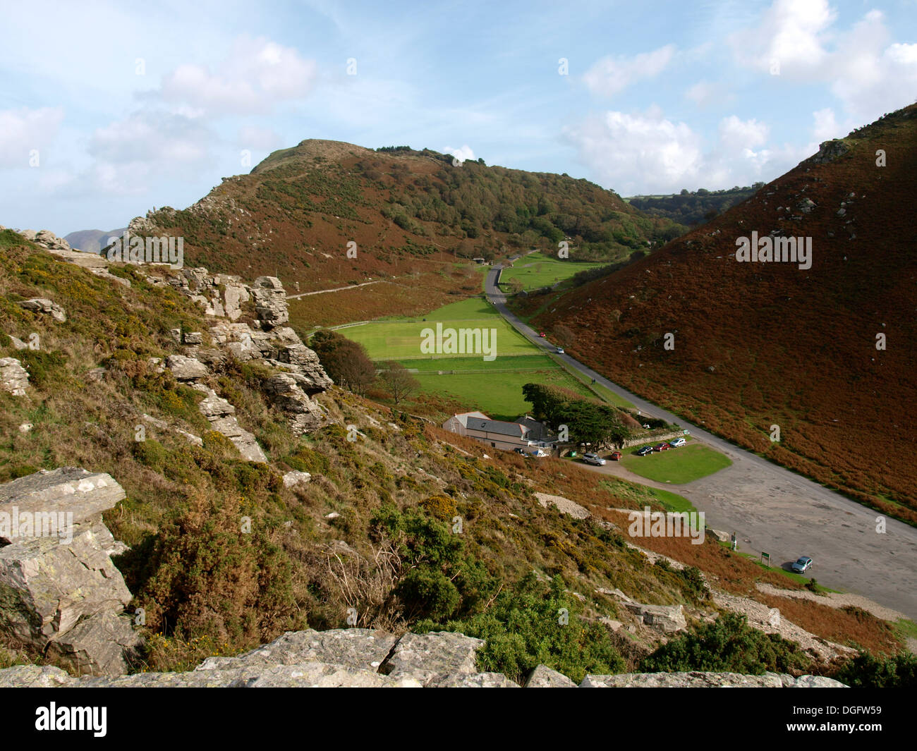 Valle di rocce, Exmoor, Devon, Regno Unito Foto Stock