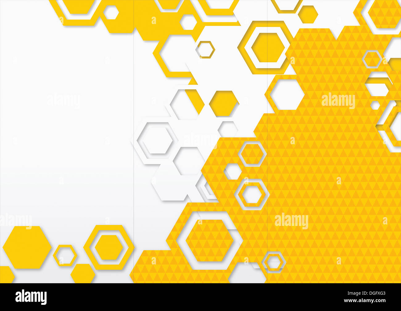 Sfondo ppt template design con forme di colore giallo Foto Stock