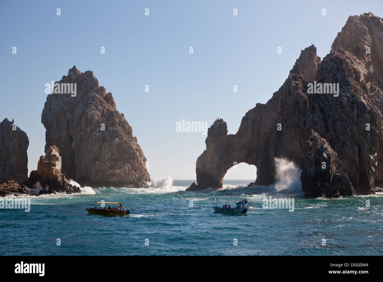 Viaggio a Lands End a Cabo San Lucas Cabo San Lucas, Baja California Sur, Messico Foto Stock