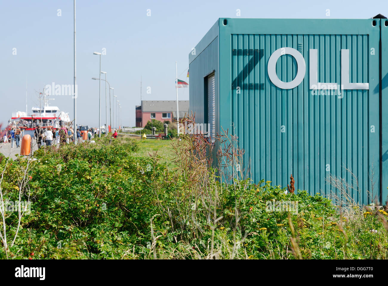 Contenitore doganale, l'isola di Helgoland Isola del Mare del Nord, Schleswig-Holstein Foto Stock