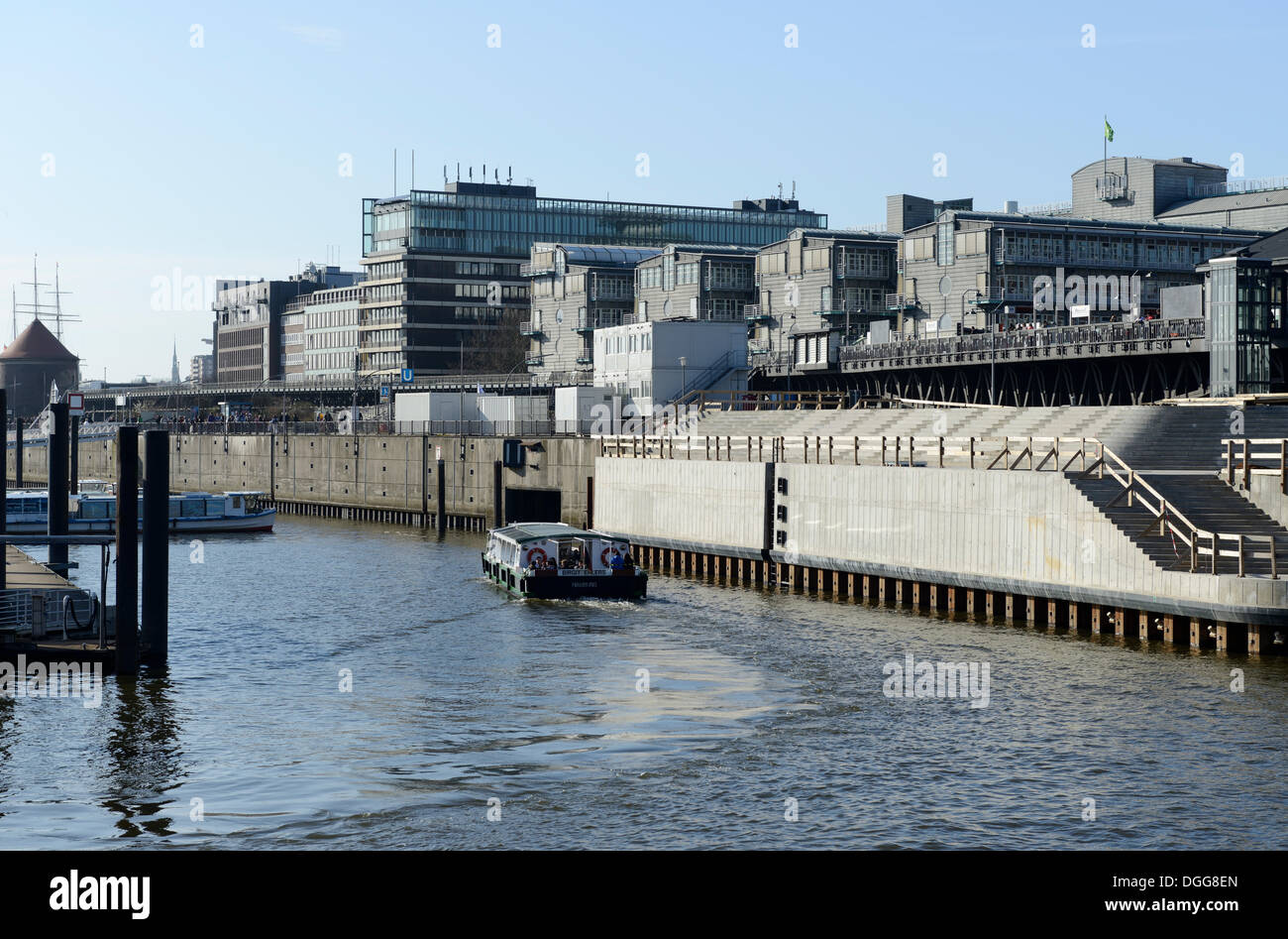 Porto di Amburgo, Gruner + Jahr casa editrice, Porto inferiore, Baumwall, Amburgo Foto Stock