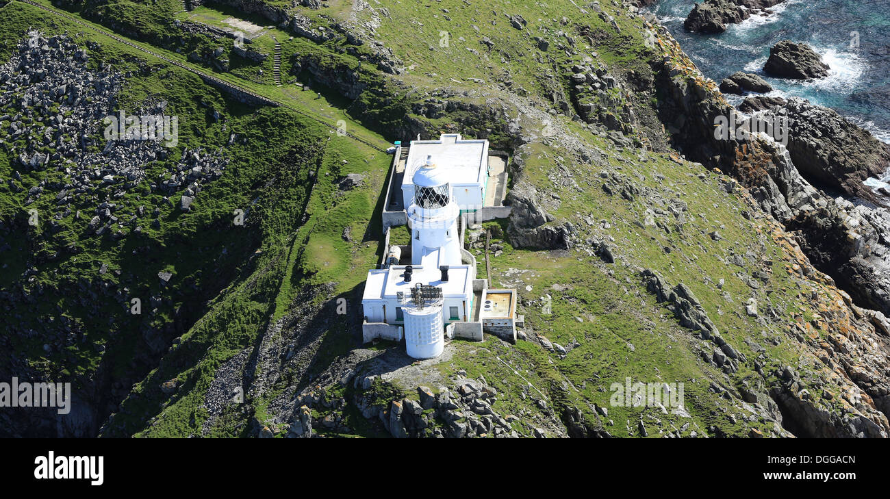 Lundy Island Lighthouse settentrionale Foto Stock