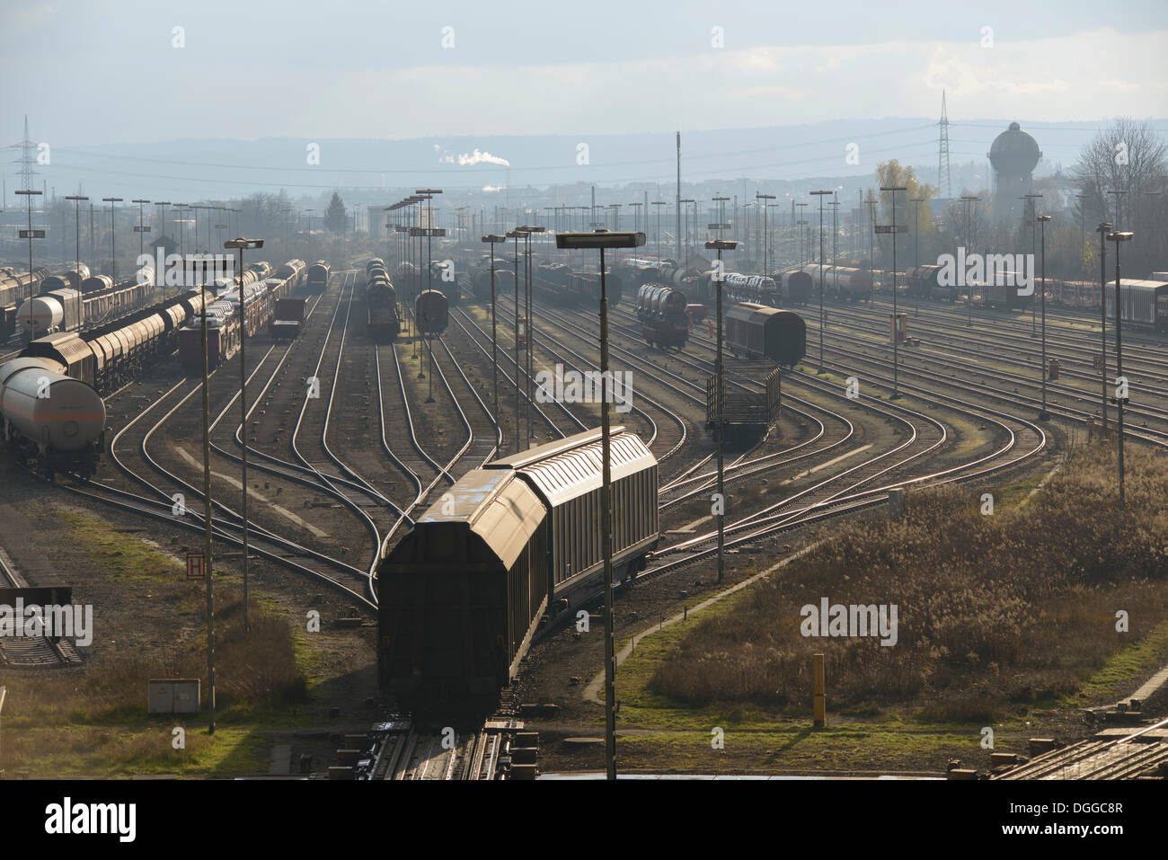 Kornwestheim cantiere di smistamento, Baden-Wuerttemberg Foto Stock