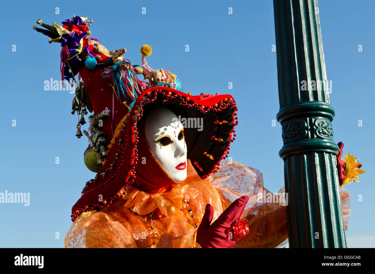 Maschera Veneziana, Carnevale, Venezia, Veneto, Italia, Europa Foto Stock
