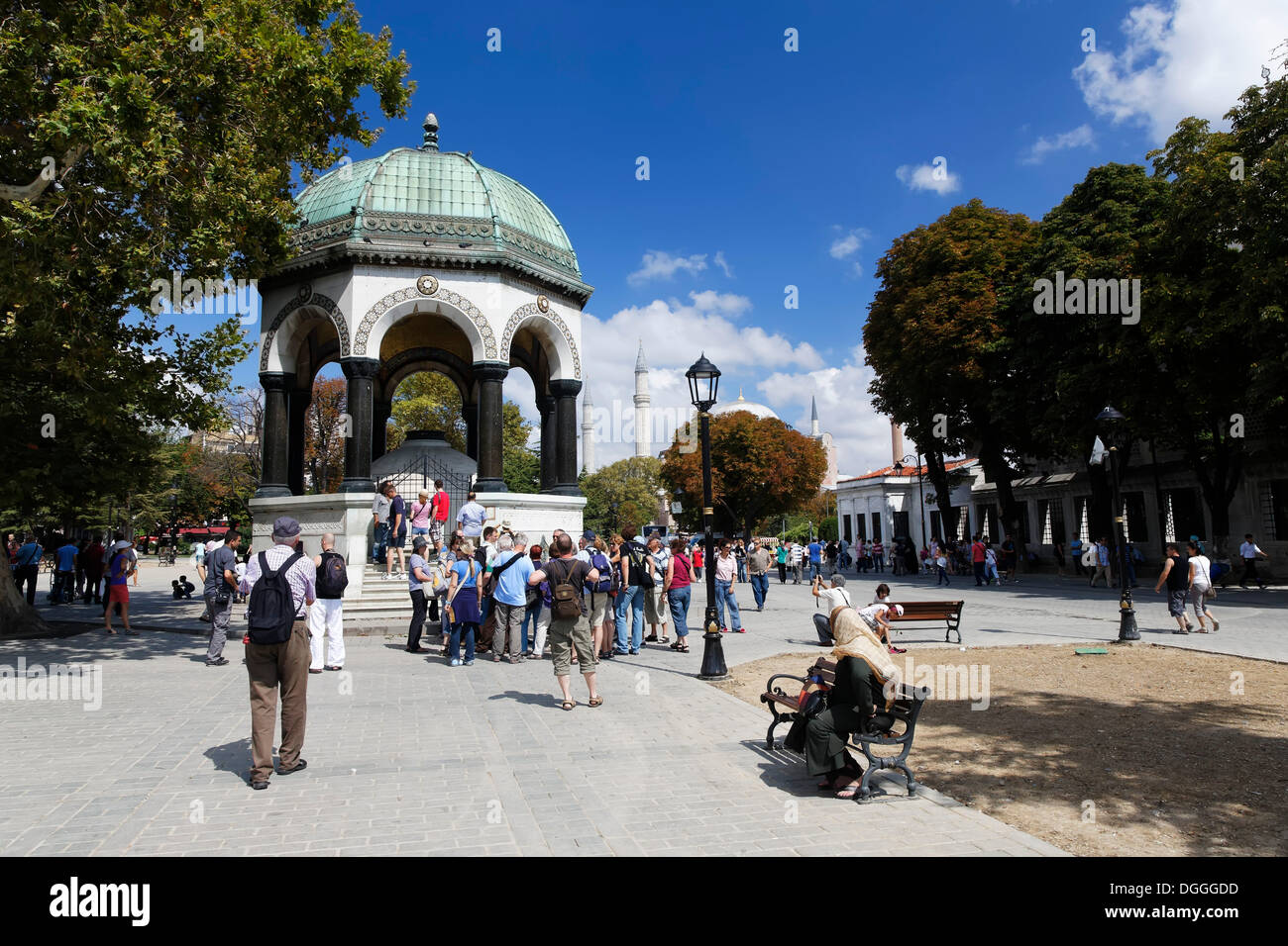 La fontana di tedesco per commemorare l'imperatore tedesco Wilhelm II la visita, Istanbul, Turchia, Europa Foto Stock