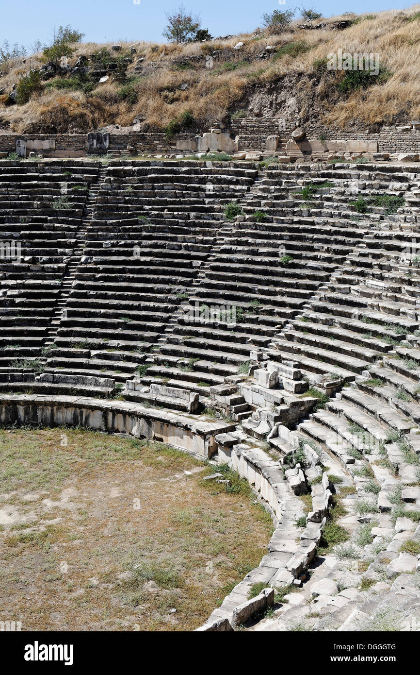 Odeon, al teatro antico sito archeologico di Aphrodisias, Geyre, Karacasu, Aydin, Turchia occidentale, Turchia, Asia Foto Stock