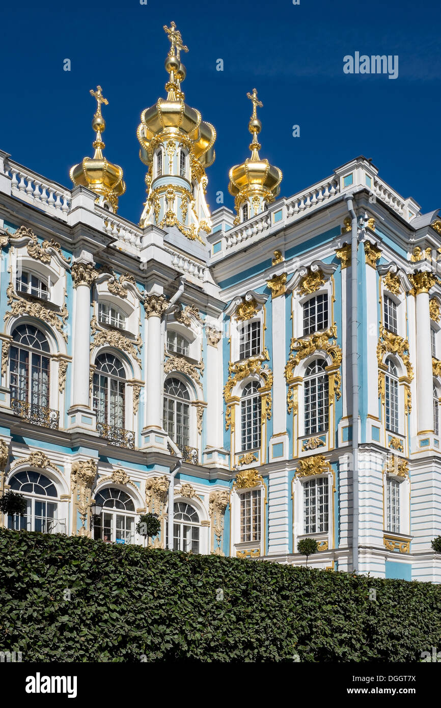 Palazzo di Caterina, 25 km a sud-est di San Pietroburgo, Russia. È stata la residenza estiva degli Zar Russi. Foto Stock