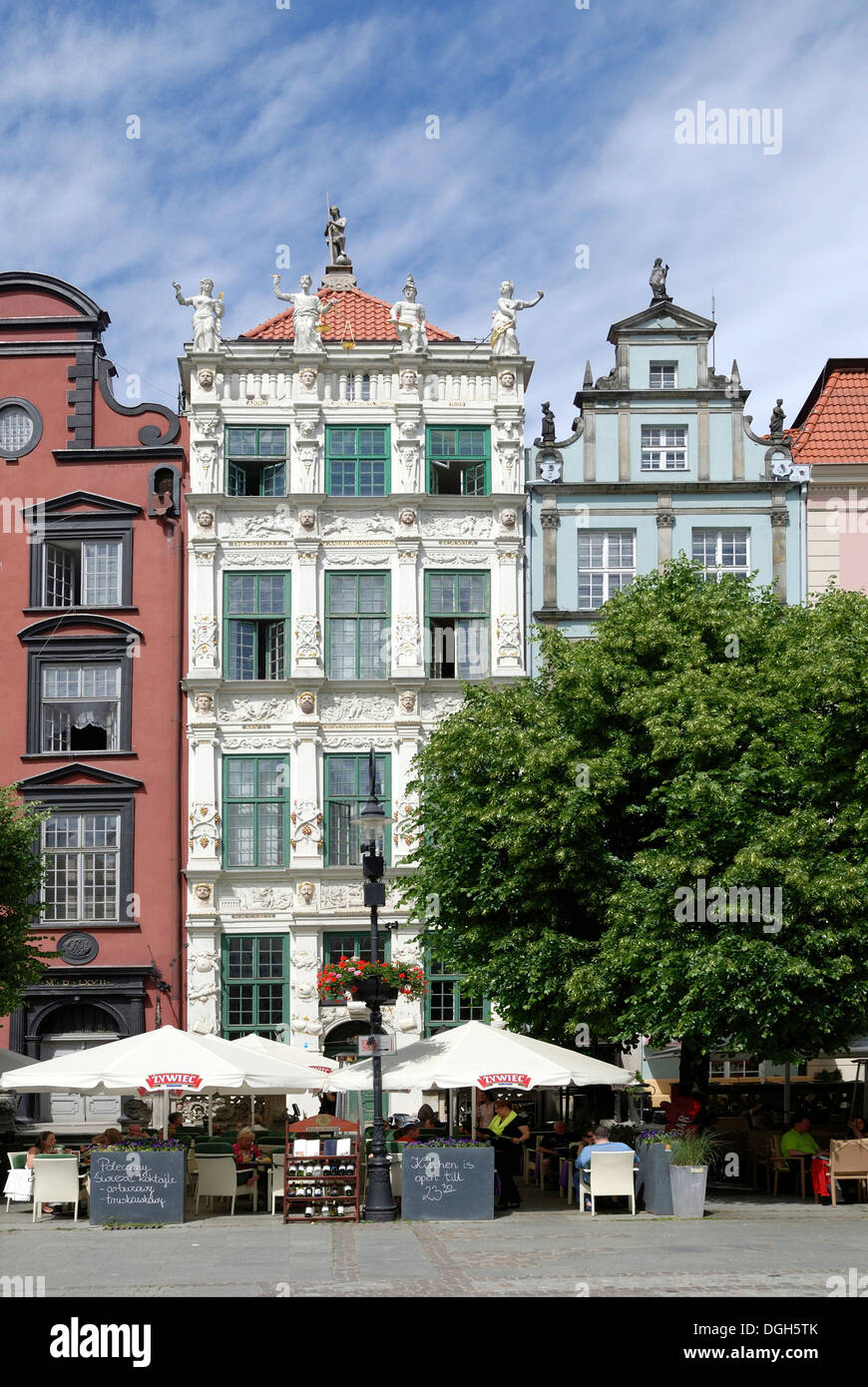 Casa d'oro sul mercato lungo in Gdansk. Foto Stock