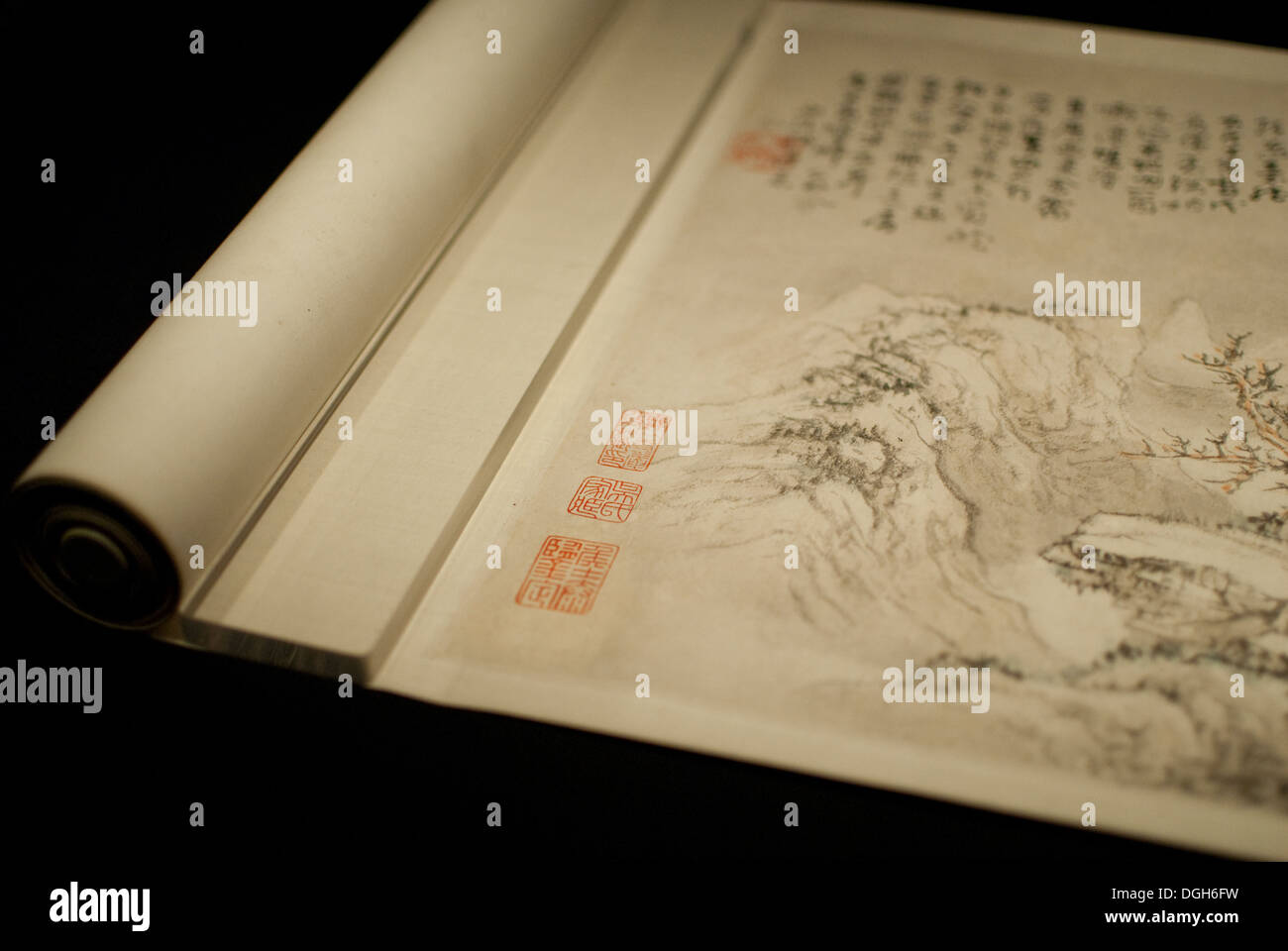 In autunno e in inverno, da monaco Zen artista Kuncan, dall'inizio della Dinastia Qing. Tesori di culture di tutto il mondo Foto Stock