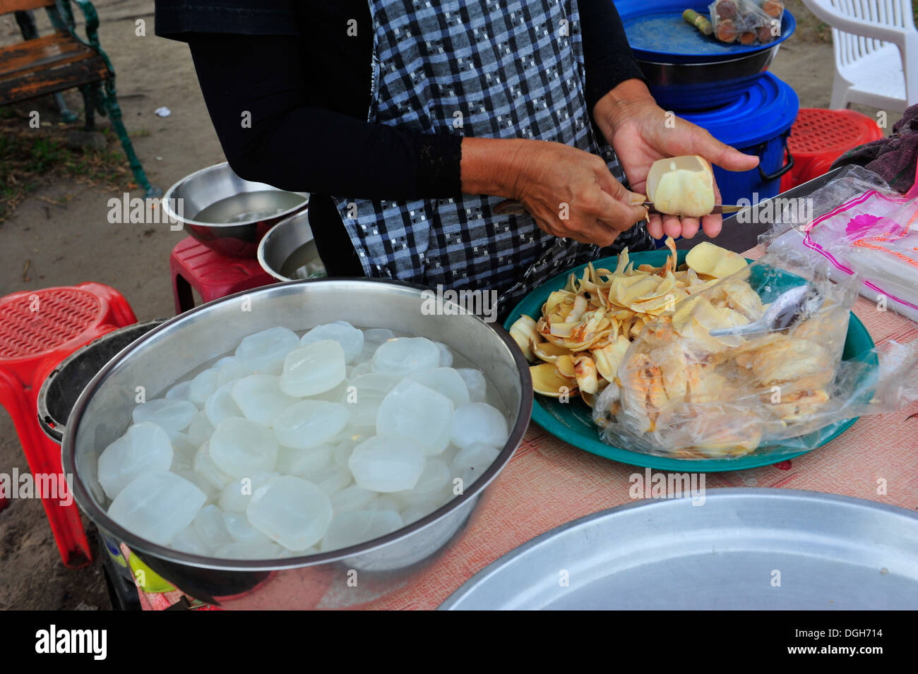 Frutti della Thailandia - Suger Palm (mare noce di cocco) Foto Stock