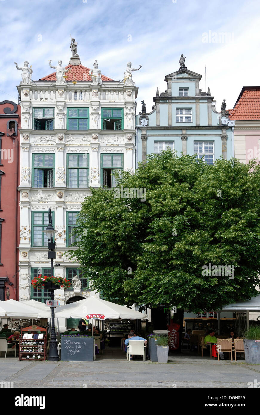 Casa d'oro sul mercato lungo in Gdansk. Foto Stock