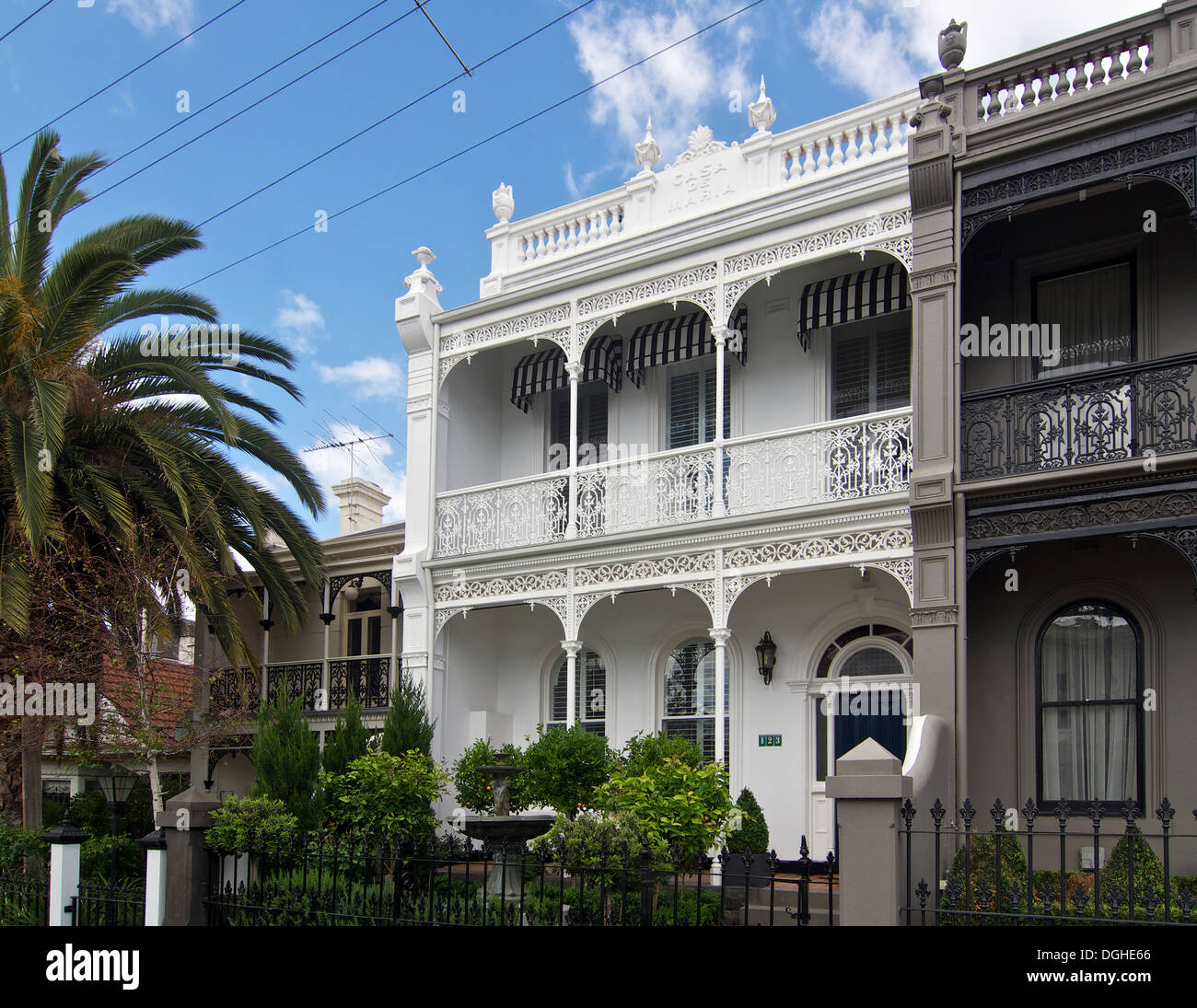 Casa de Maria e la Casa de Juana - patrimonio case nella zona est di Melbourne. Foto Stock