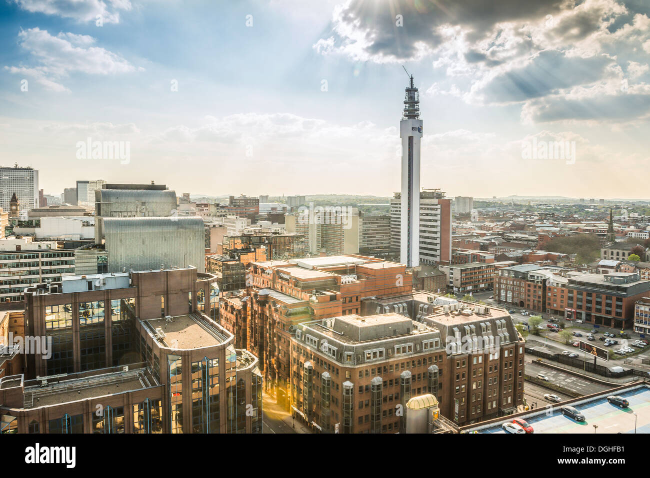 Il centro della città e il quartiere dei gioiellieri di Birmingham, West Midlands, England, Regno Unito Foto Stock