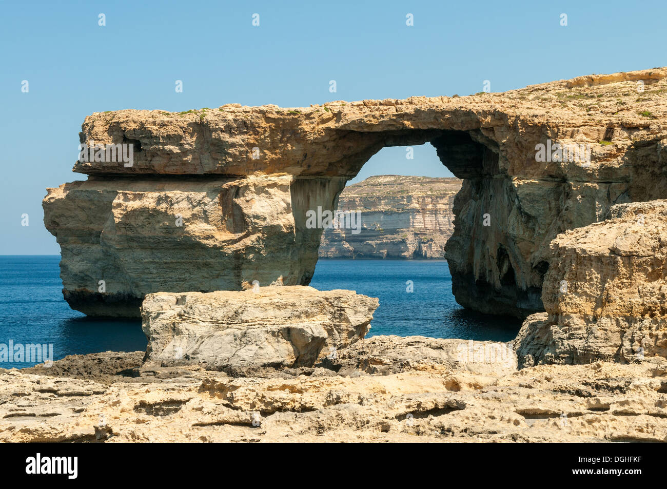 Azure Window, Dwejra, Gozo, Malta Foto Stock