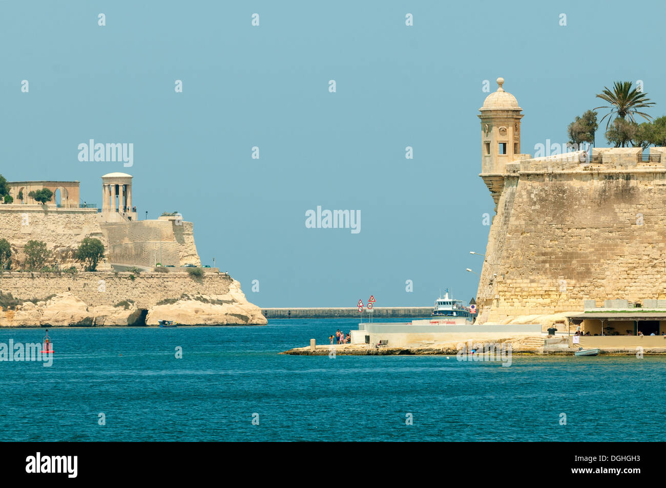 Ingresso al Grand Harbour di Malta Foto Stock