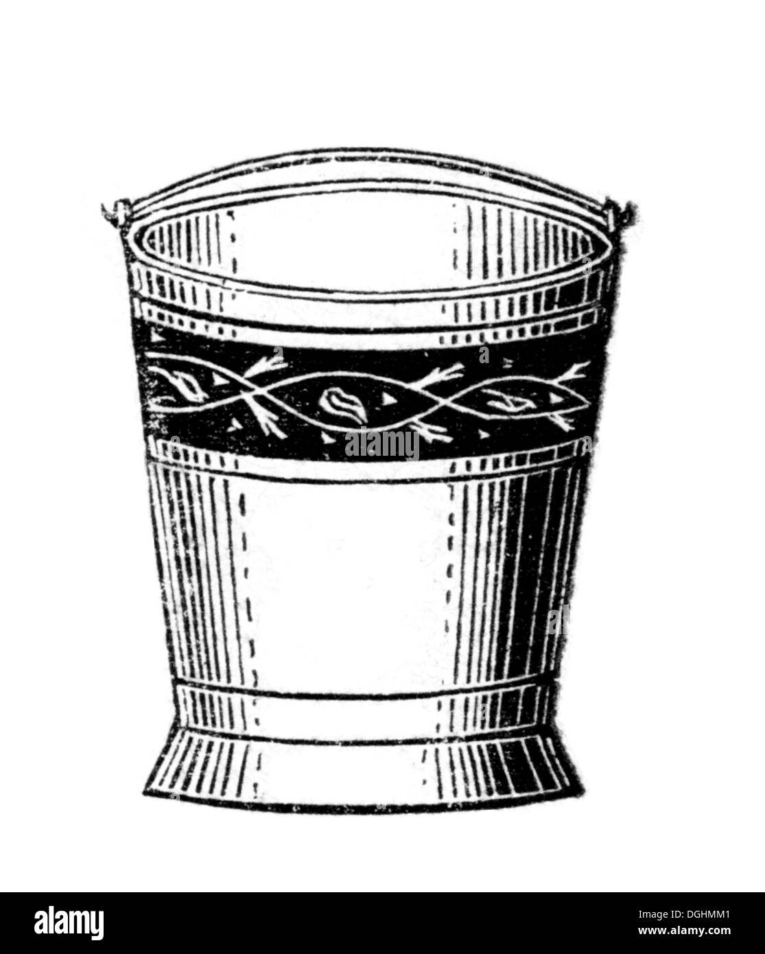 La benzina può, storico illustrazione, Marie Adenfeller, Friedrich Werner, illustrata la cucina e il servizio di pulizie prenota Foto Stock