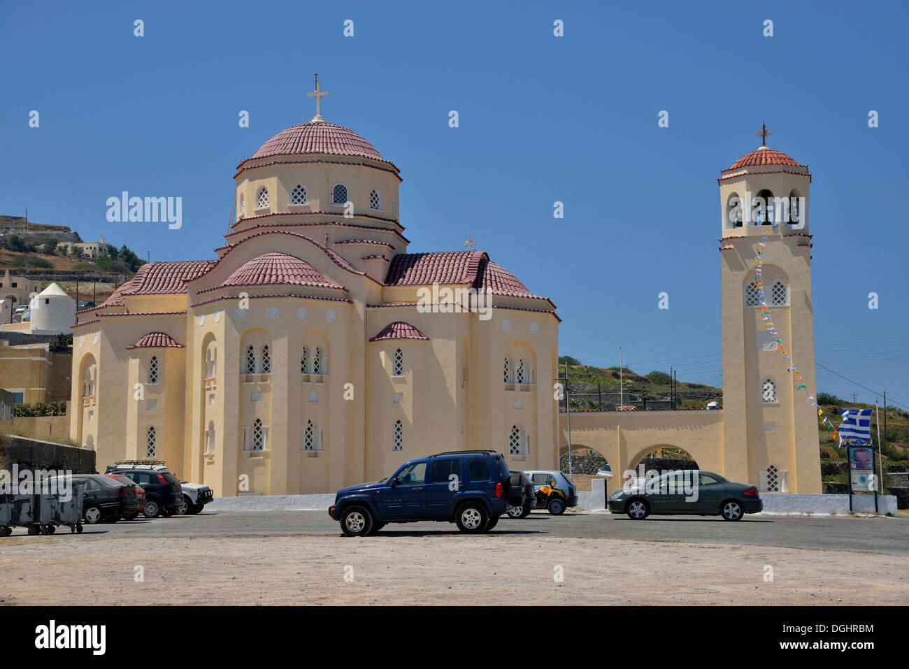 Ágios Charálambos chiesa, Éxo Goniá, SANTORINI, CICLADI, isola greca, Grecia, Europa Foto Stock
