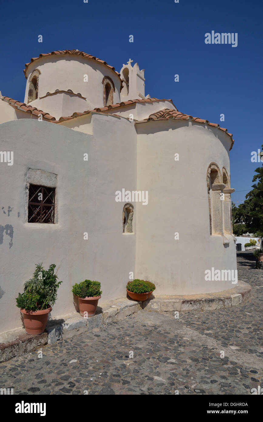 Panagía Episcopí chiesa, vicino a Méssa Goniá, SANTORINI, CICLADI, isole greche, Grecia, Europa Foto Stock