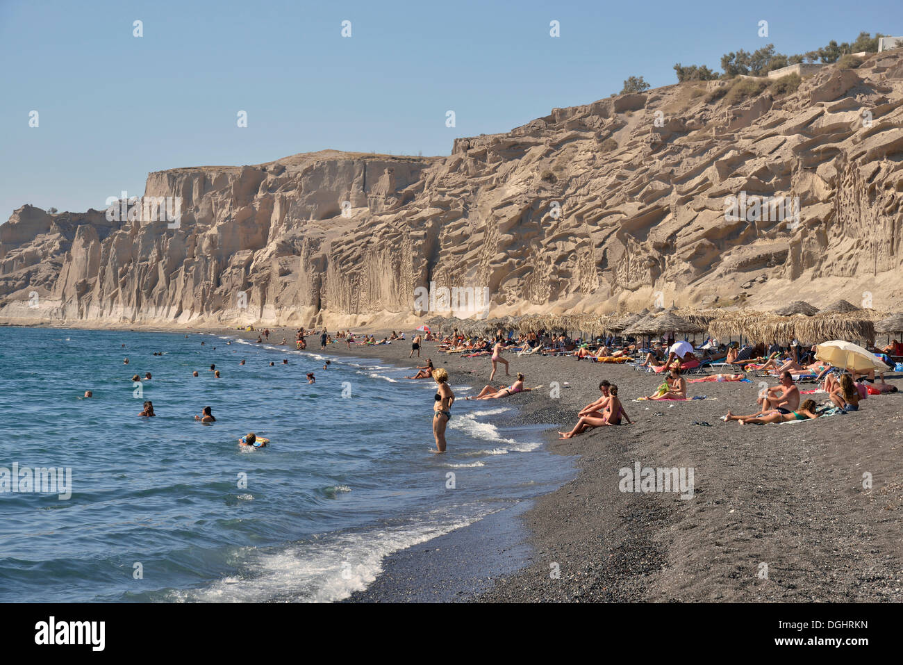 Vlichada beach, vicino Vlichada, SANTORINI, CICLADI, isole greche, Grecia, Europa Foto Stock