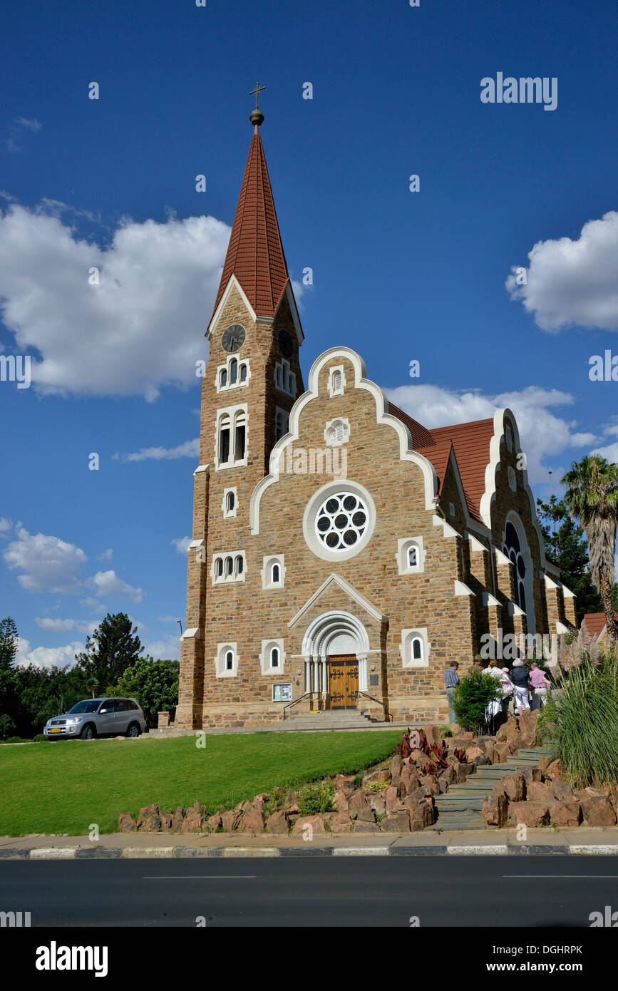 Evangelica Luterana Chiesa di Cristo, costruito nel 1910, a Windhoek, Namibia Foto Stock
