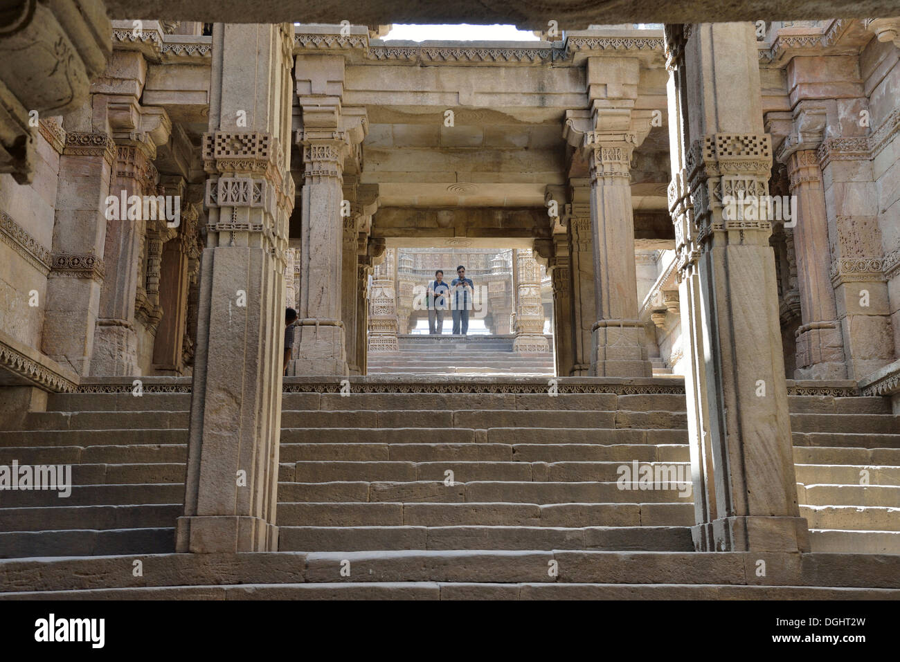 Adalaj Stepwell, Ahmedabad, Gujarat, India Foto Stock