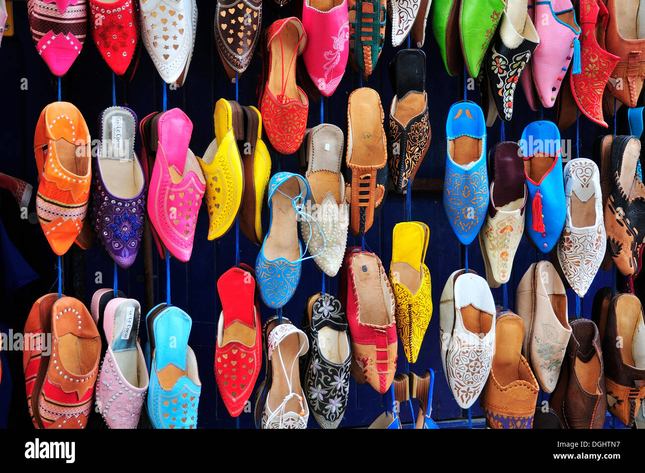 Pantofole marocchino, Babouches, Marocco, Africa Foto Stock