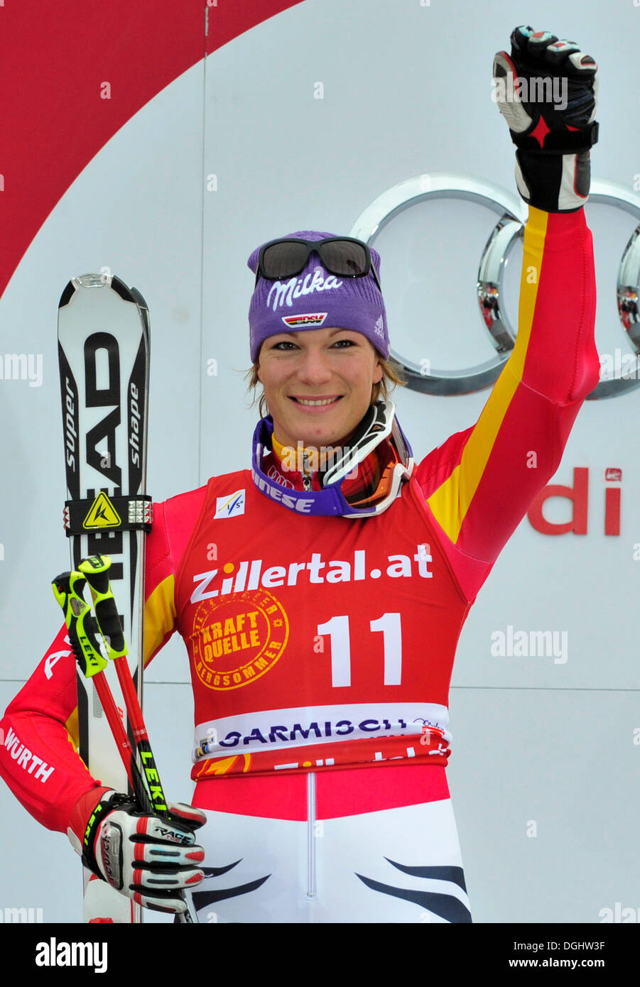 Maria Riesch, Coppa del Mondo di sci, Garmisch-Partenkirchen, Bavaria Foto Stock