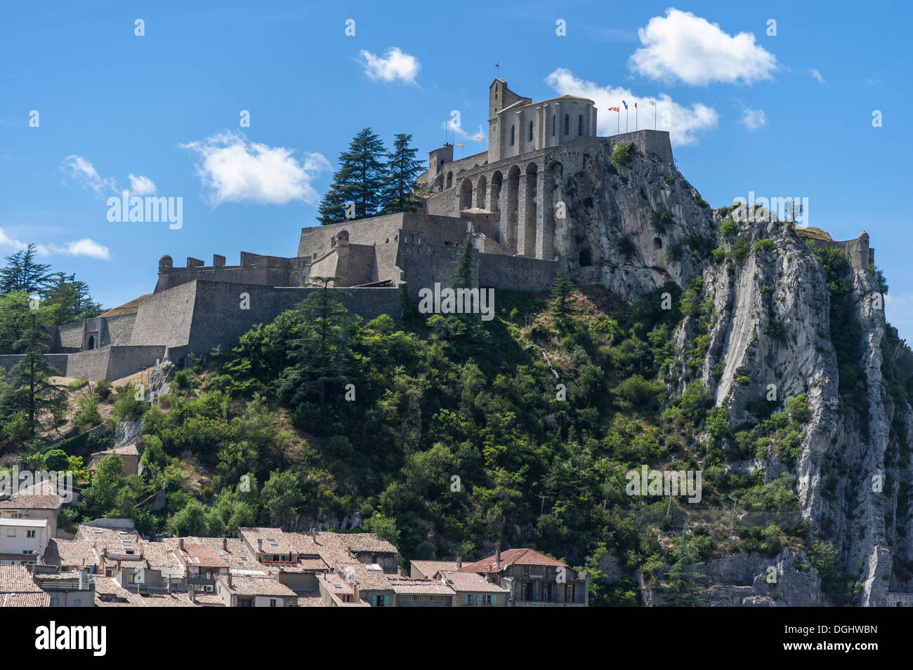 Cittadella di Sisteron, Provence-Alpes-Côte d'Azur, in Francia, in Europa Foto Stock