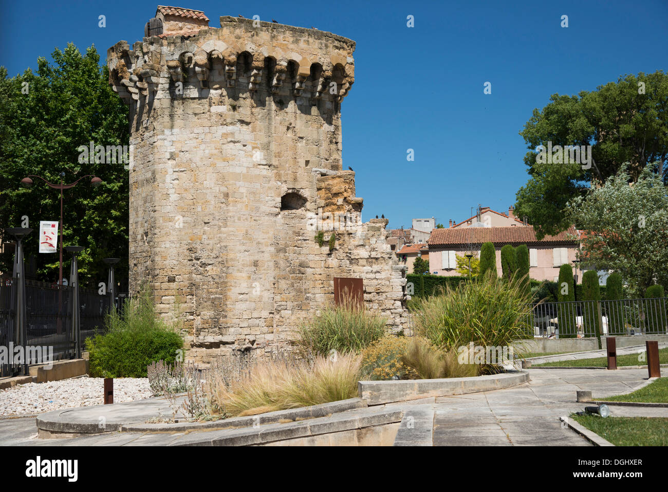 I resti del Les Thermes Sextius, Romana le sorgenti termali, Altstadt; Zentrum, Aix-en-Provence, Provence-Alpes-Côte d'Azur Foto Stock