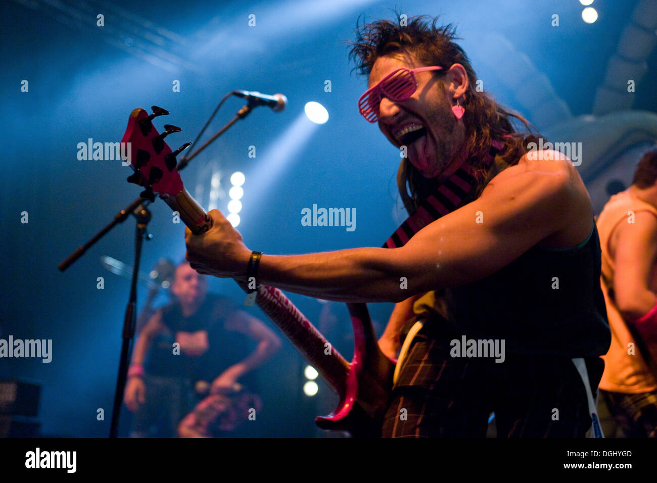 La tecnica Locos, Spagnolo ska-punk band, live all'Heitere Open air di Zofingen, Svizzera Foto Stock
