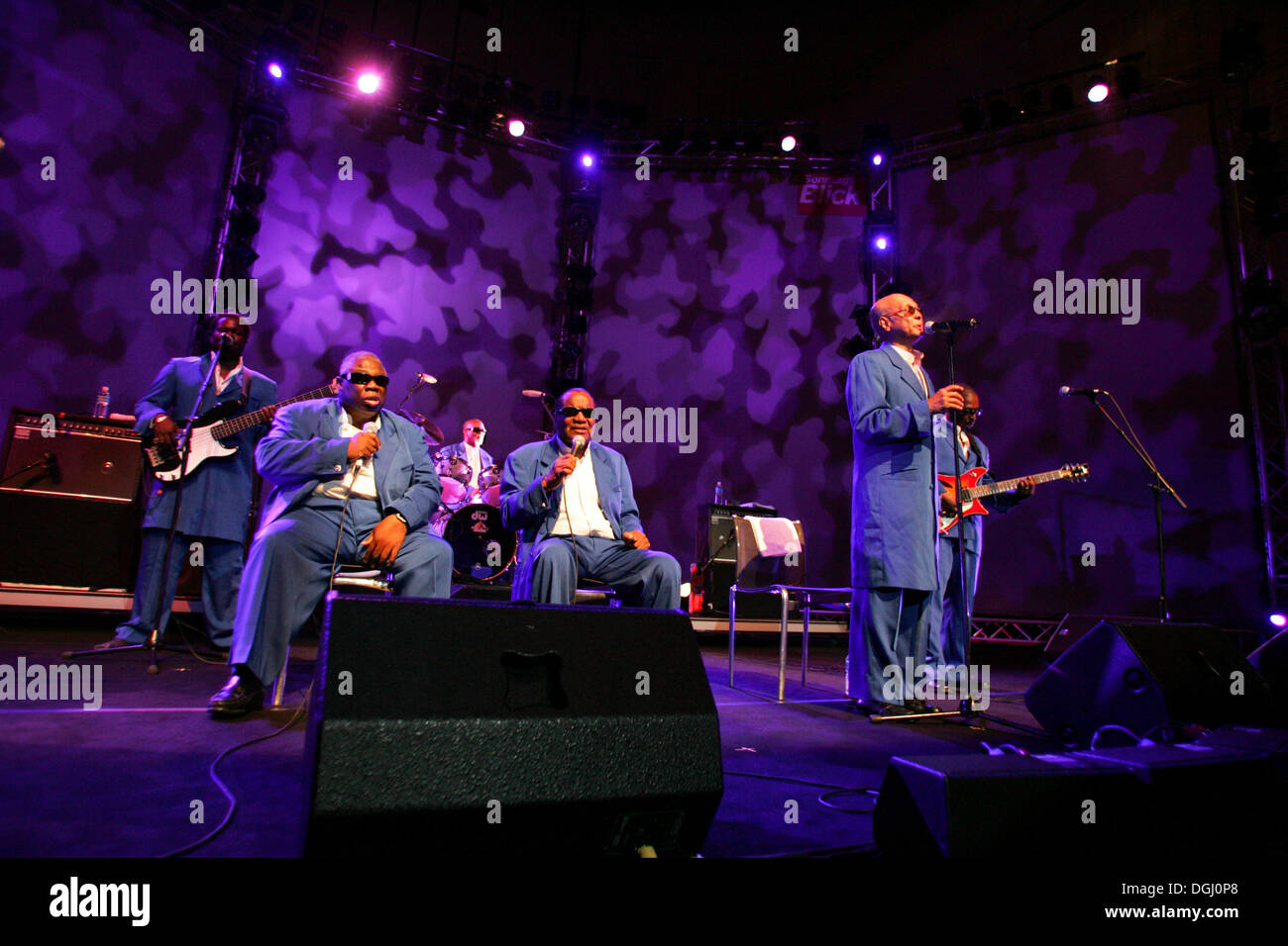 Il vangelo americano il gruppo di ragazzi ciechi di Alabama live al Blue Balls Festival nella sala concerti del KKL di Lucerna Foto Stock
