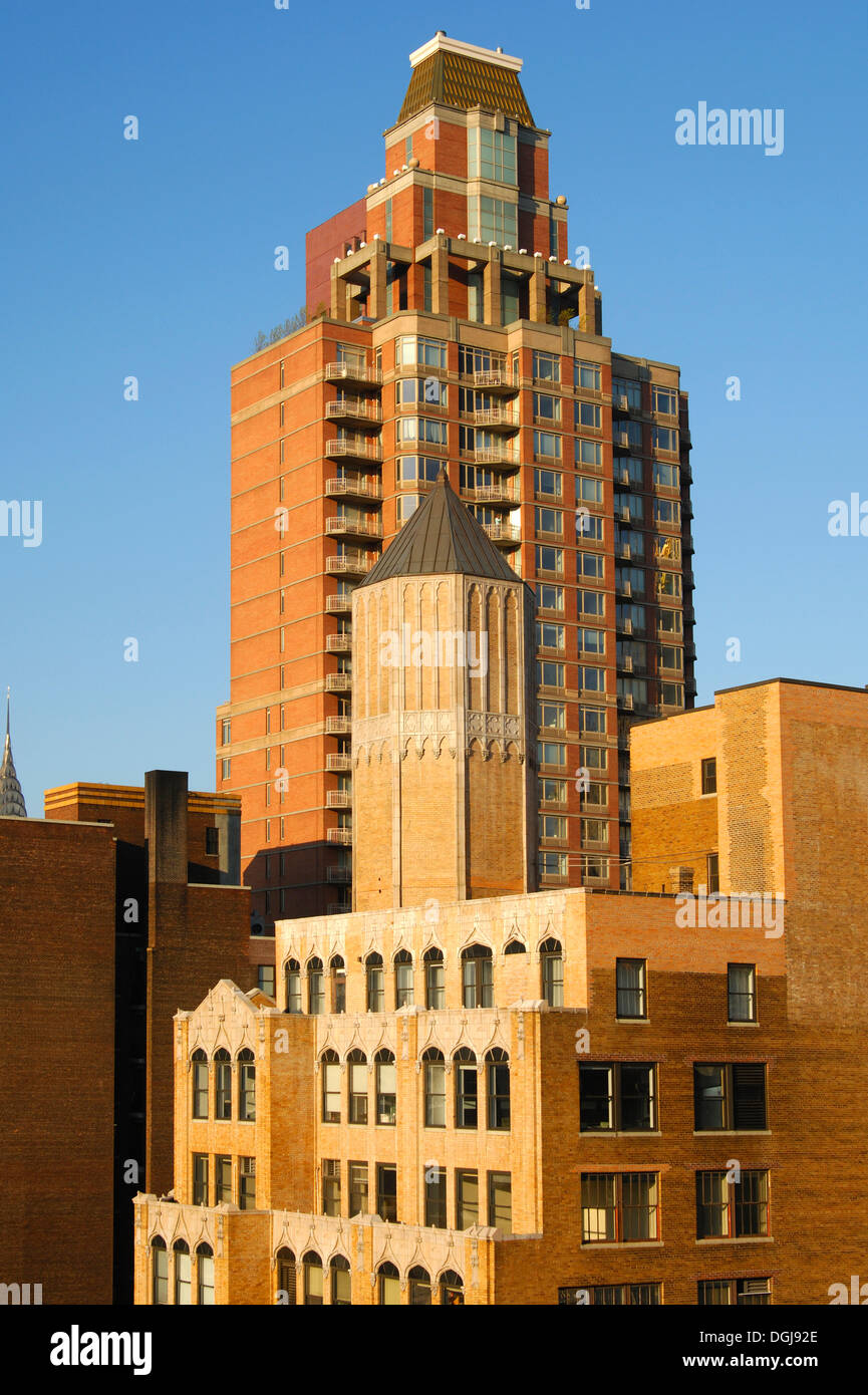 Torre residenziale nella zona centrale di Manhattan, New York, USA, America del Nord Foto Stock