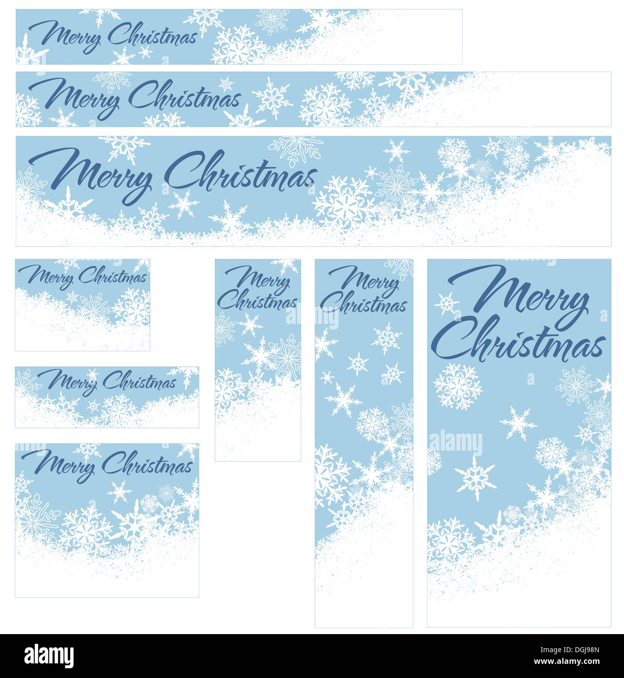 I fiocchi di neve - il simbolo del fiocco di neve Banner Web con spazio di copia Foto Stock