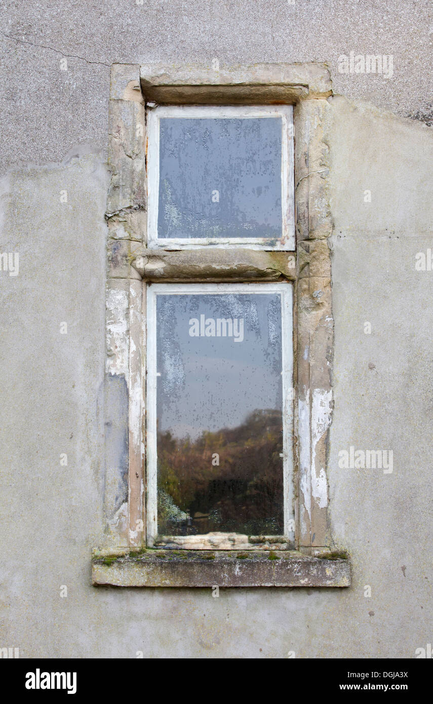 In legno antico telaio della finestra Foto Stock