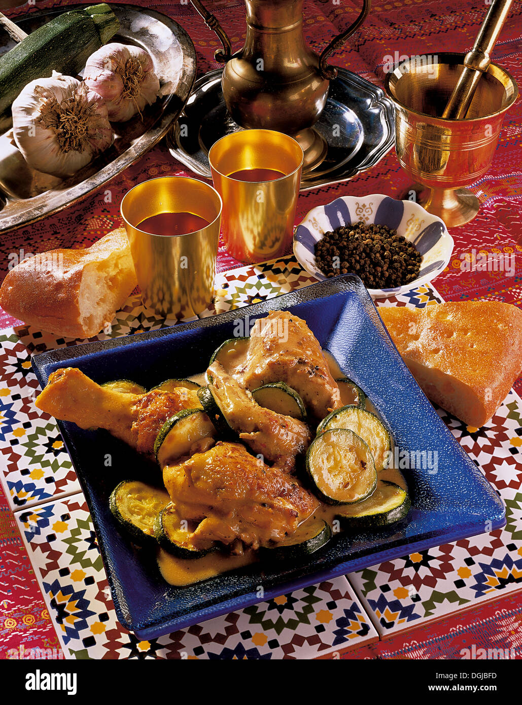 Pollo allo yogurt, tacchino. Foto Stock