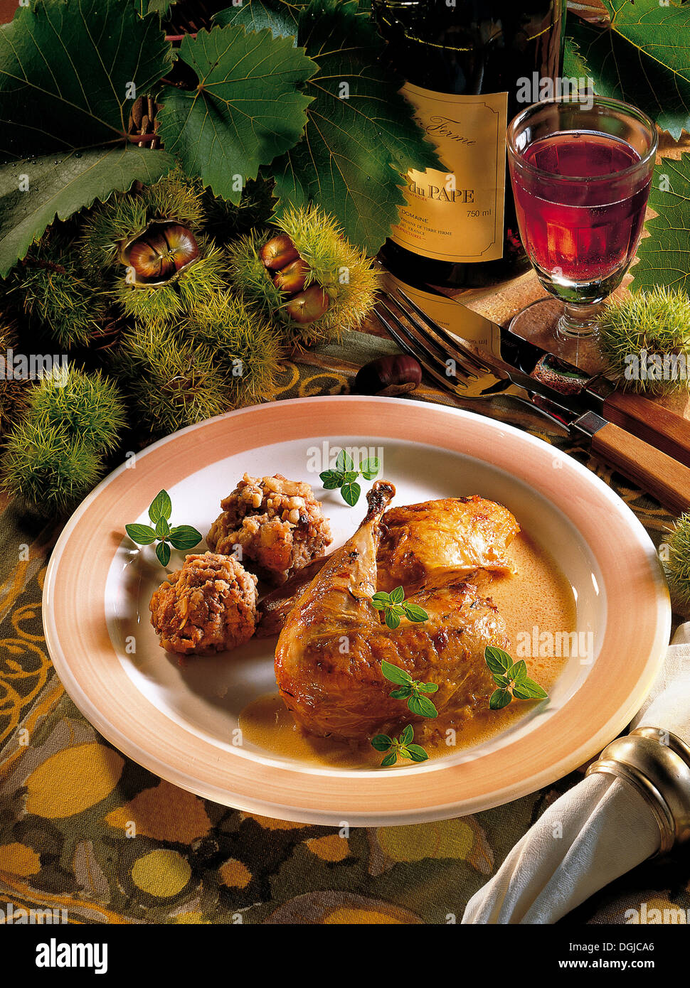 Fagiano farcito, Francia. Foto Stock