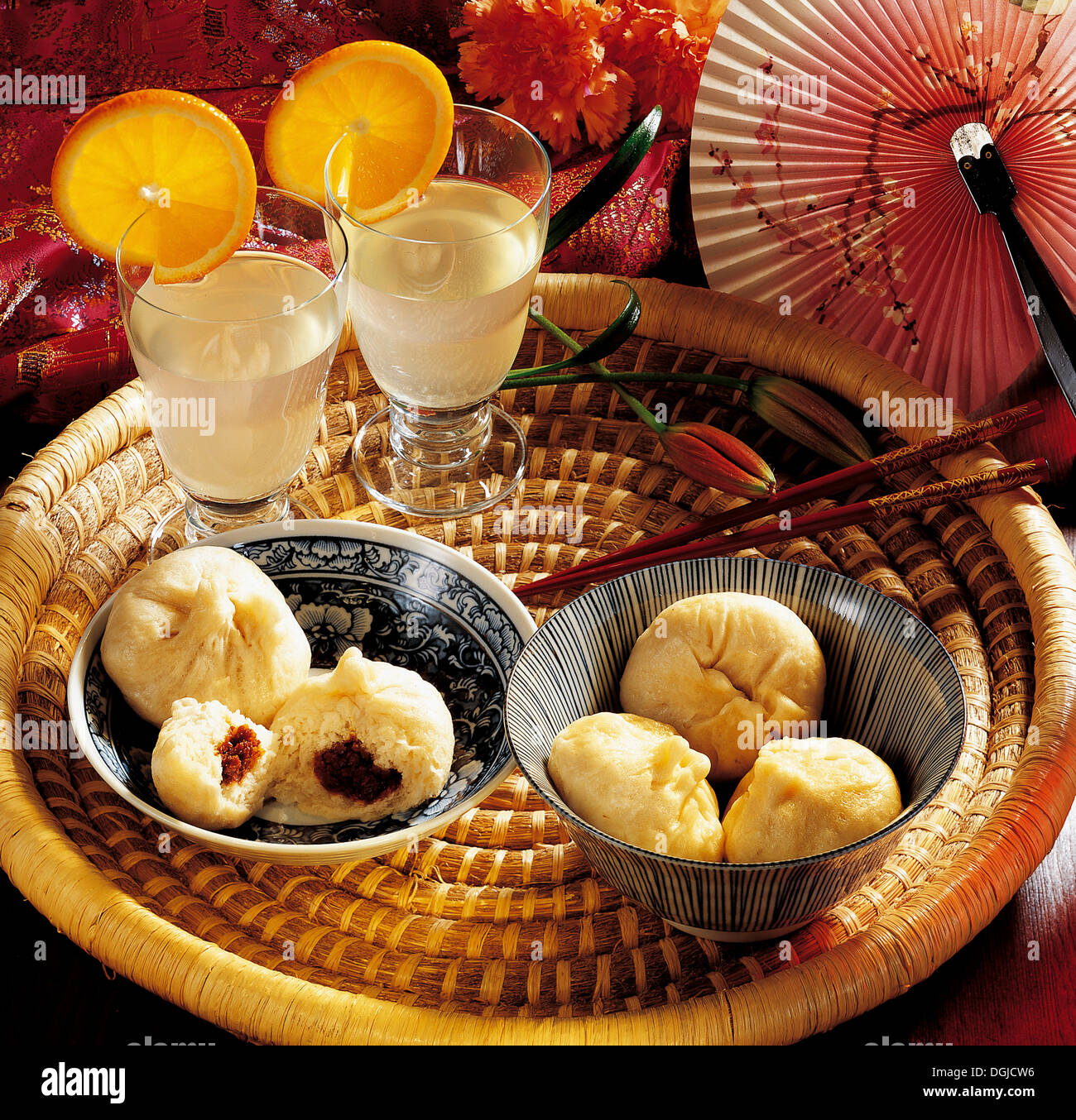 Focacce di lievito al vapore, Cina. Foto Stock