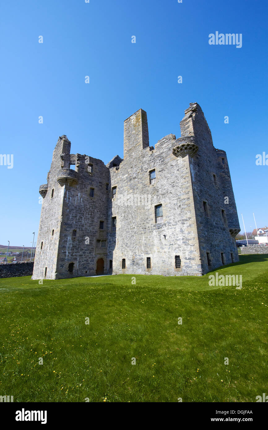 Il castello di Scalloway. Foto Stock