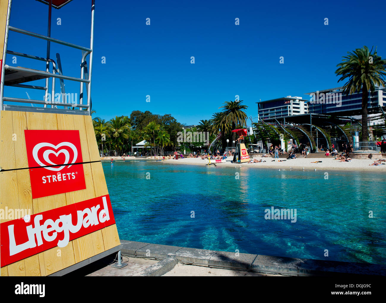 Strade sulla spiaggia di South Bank in Brisbane Queensland. Foto Stock