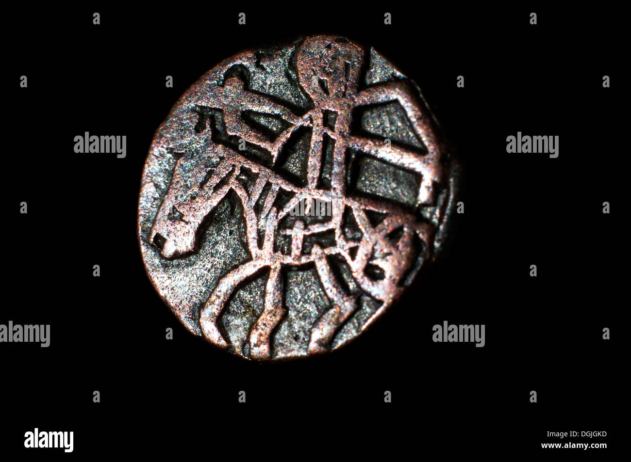 Unidentified arabo coin in studio di impostazione Foto Stock