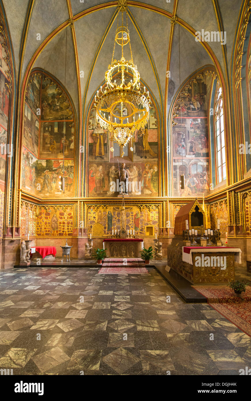 Cappella di Venceslao, la Cattedrale di San Vito, il Castello di Praga,  Repubblica Ceca, Europa Foto stock - Alamy