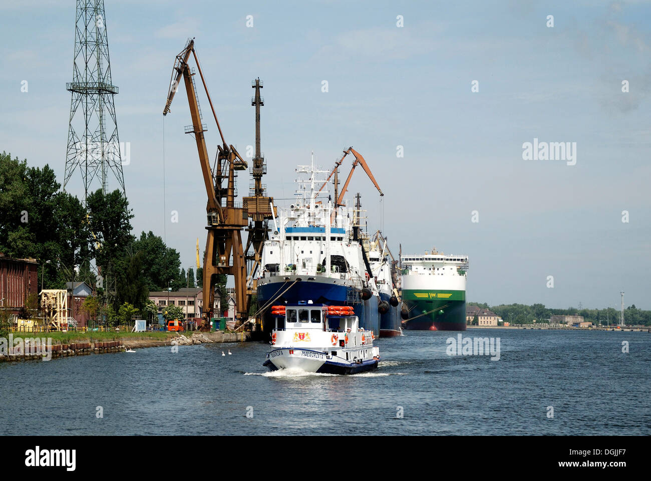 Porto di Danzica. Foto Stock