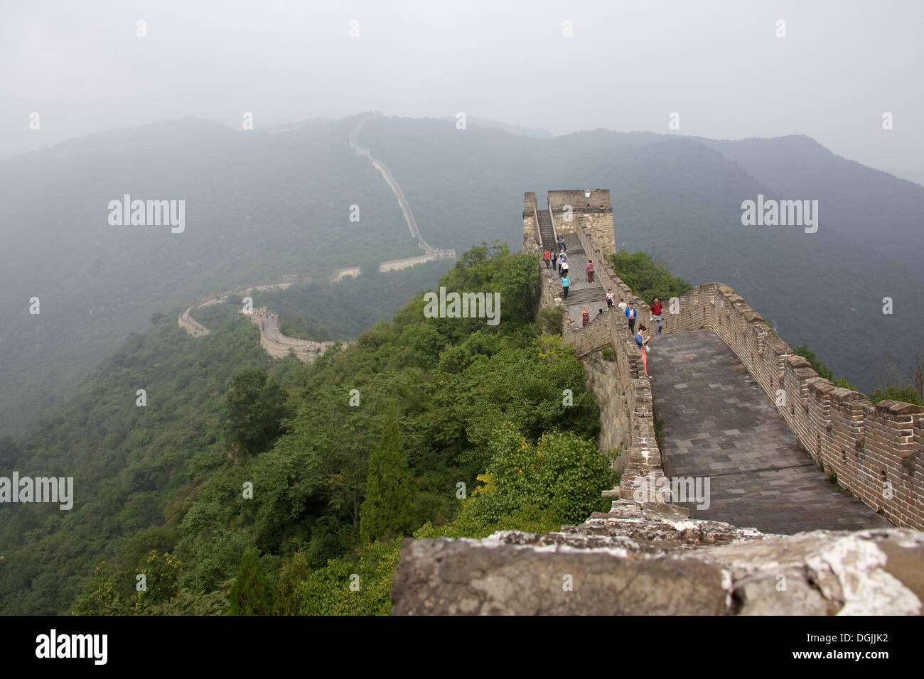 La Grande Muraglia della Cina Große chinesische Mauer, Pechino, Cina, Repubblica Popolare di Cina Foto Stock