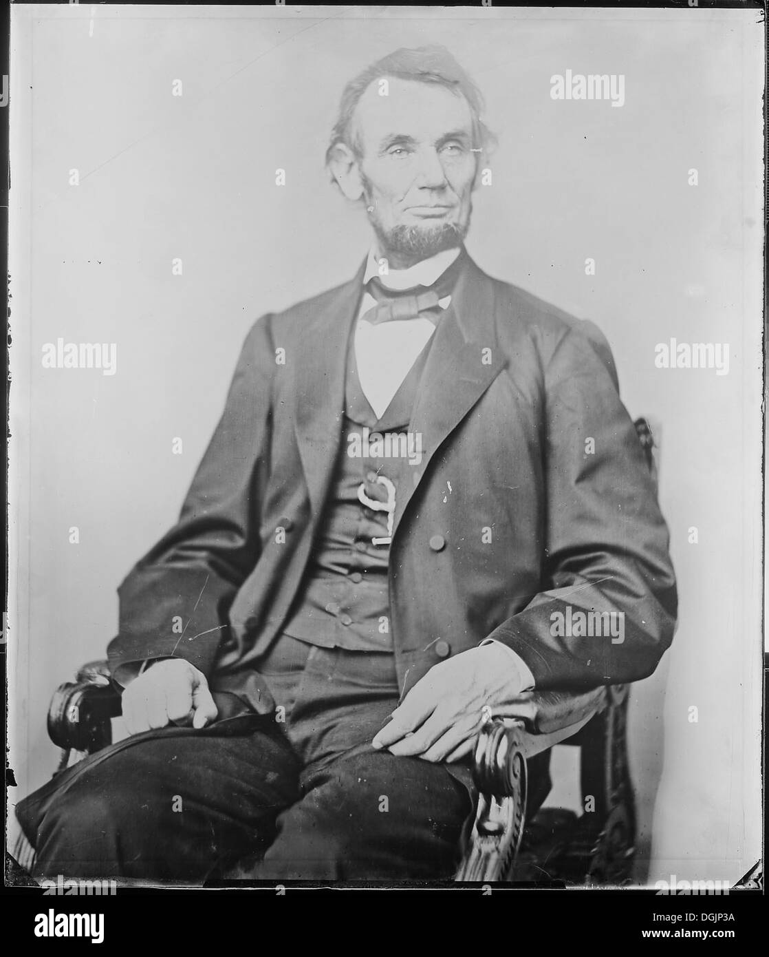 Il presidente Abraham Lincoln, il sedicesimo presidente degli Stati Uniti, è ricordato per la sua leadership durante la guerra civile e i suoi sforzi per abolire la schiavitù, preservare l'Unione e promuovere l'uguaglianza. Foto Stock