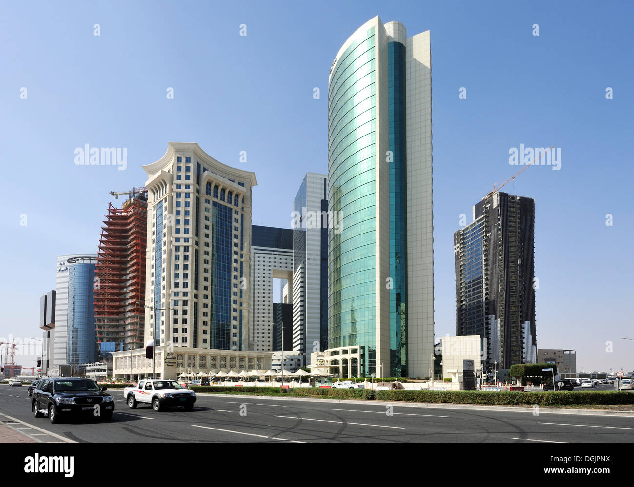Sede del Comitato Olimpico Nazionale del Qatar Doha, Qatar, la Penisola Arabica, Golfo Persico, Medio Oriente e Asia Foto Stock