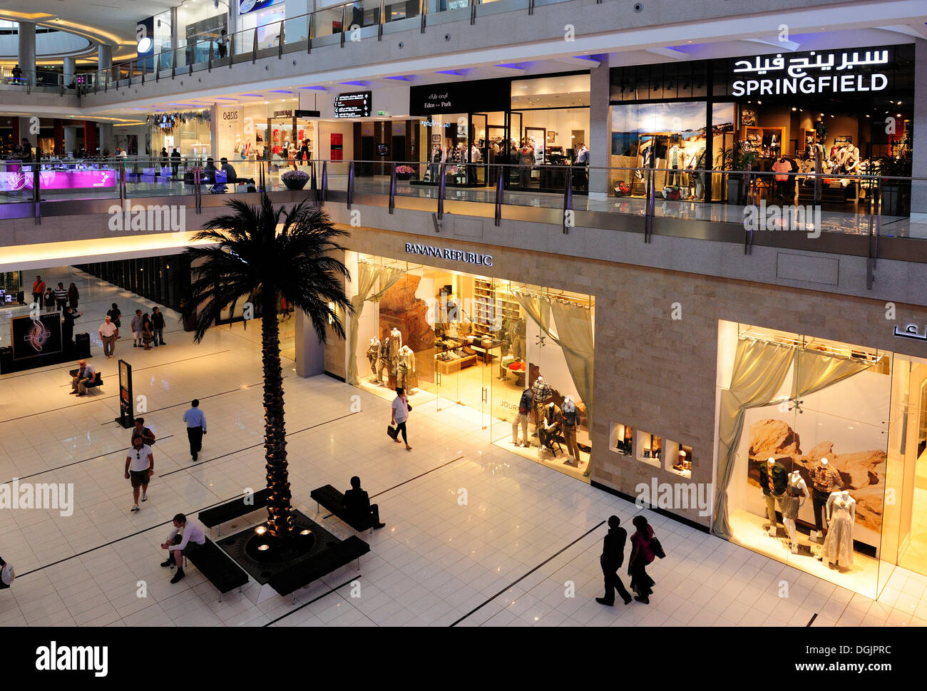 Dubai Mall, il più grande centro commerciale in tutto il mondo, Dubai, Emirati Arabi Uniti, Medio Oriente Foto Stock