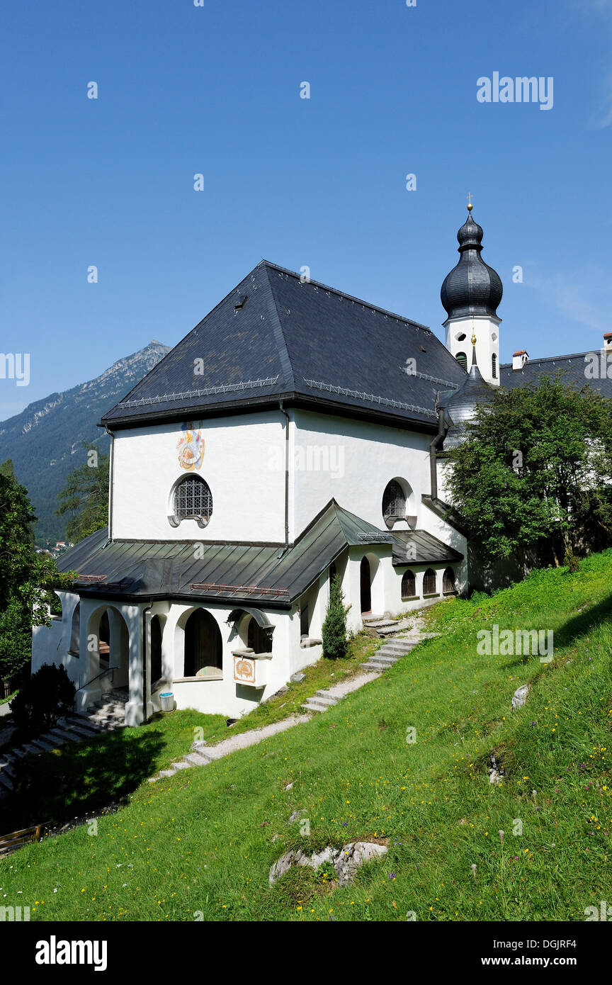 Chiesa del pellegrinaggio di San Anton, Garmisch-Partenkirchen, Alta Baviera, Baviera Foto Stock