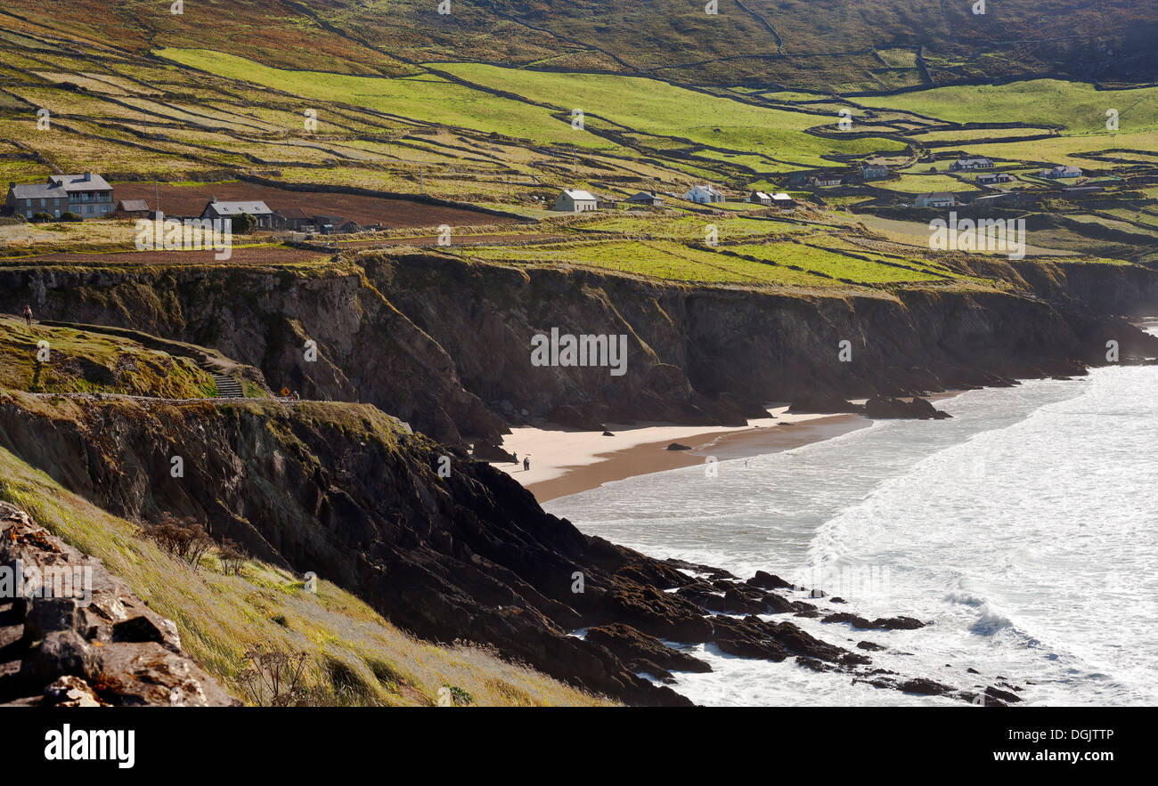 Paesaggi costieri sulla isola di smeraldo della penisola di Dingle Co. Kerry Foto Stock